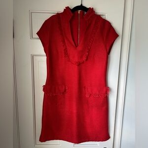 Sail to Sable red and gold mini dress